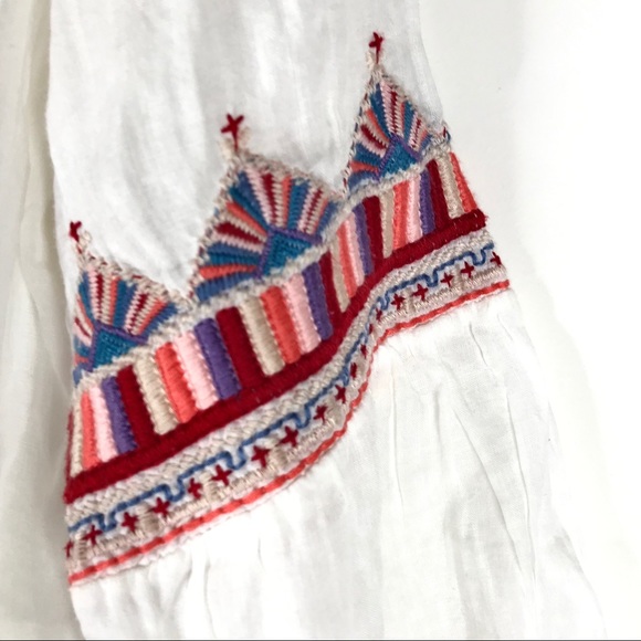 JOHNNY WAS Embroidered Top Cotton Bell Sleeves S - Picture 6 of 10